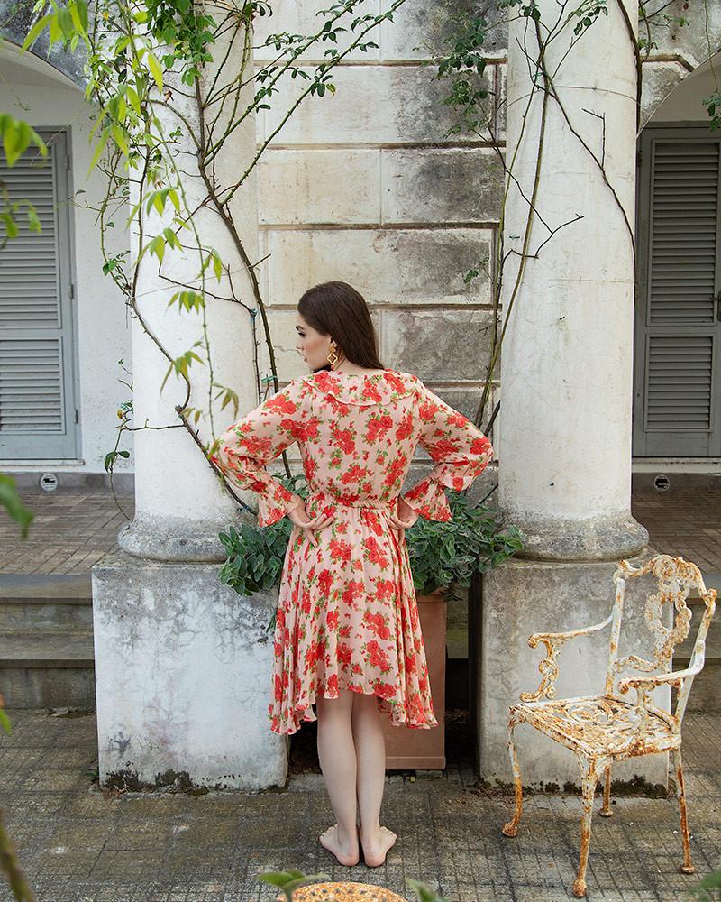 Y'am Capri Flora Dress Vendita