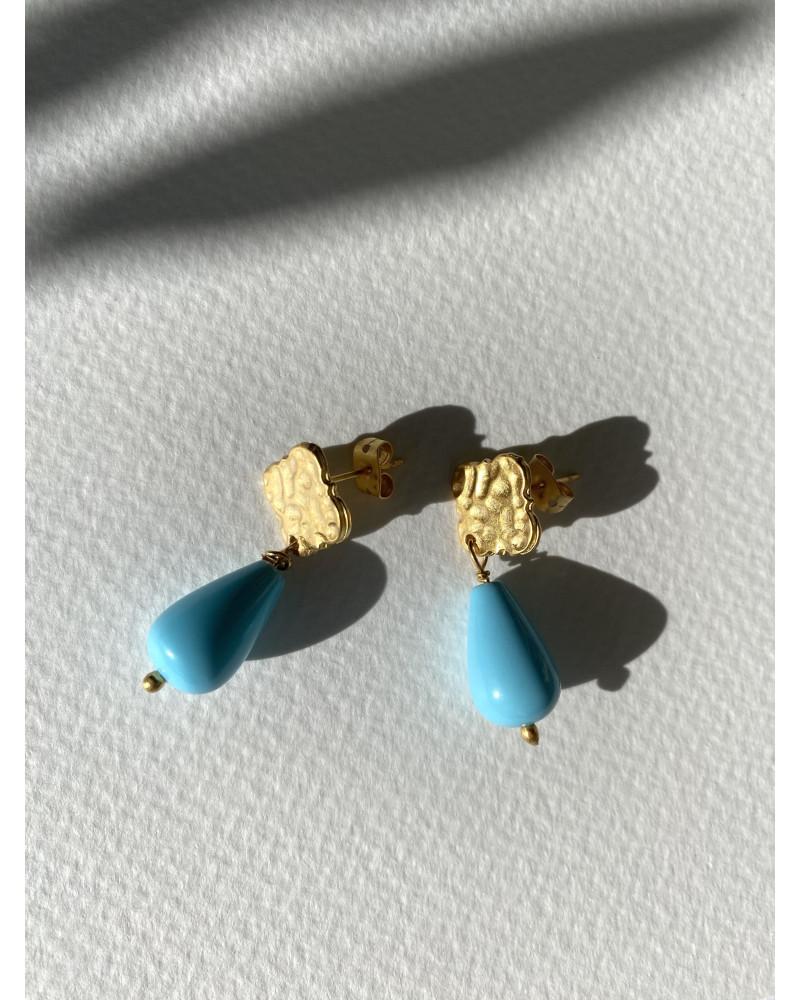 Y'am Capri Y'AM mini stud earrings with turquoise paste Fino Al -60%