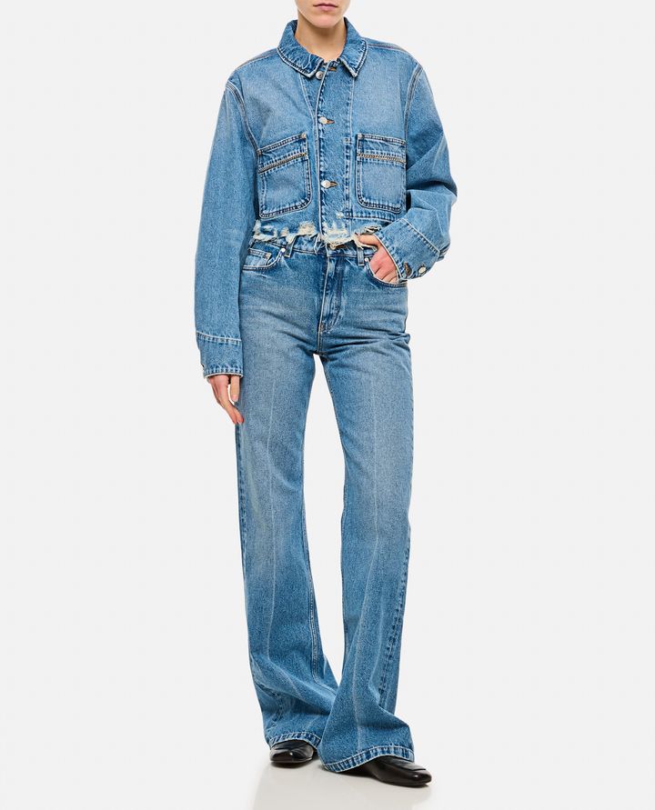 Stella McCartney GIACCA IN DENIM CON DECORAZIONE SULLE TASCHE Fornitura limitata