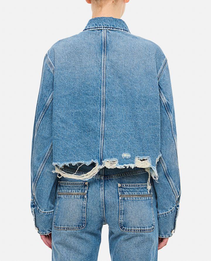 Stella McCartney GIACCA IN DENIM CON DECORAZIONE SULLE TASCHE Fornitura limitata