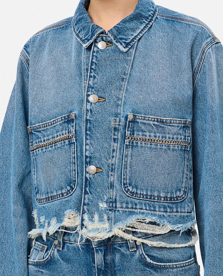 Stella McCartney GIACCA IN DENIM CON DECORAZIONE SULLE TASCHE Fornitura limitata
