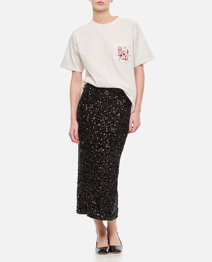 Rotate Birger Christensen GONNA MIDI CON PAILLETTES 50% di sconto con spedizione gratuita