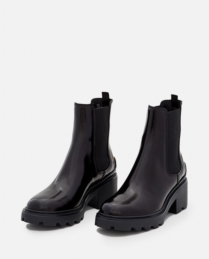 Tod's STIVALI CHELSEA IN VERNICE CON PLATFORM Vendita Calda