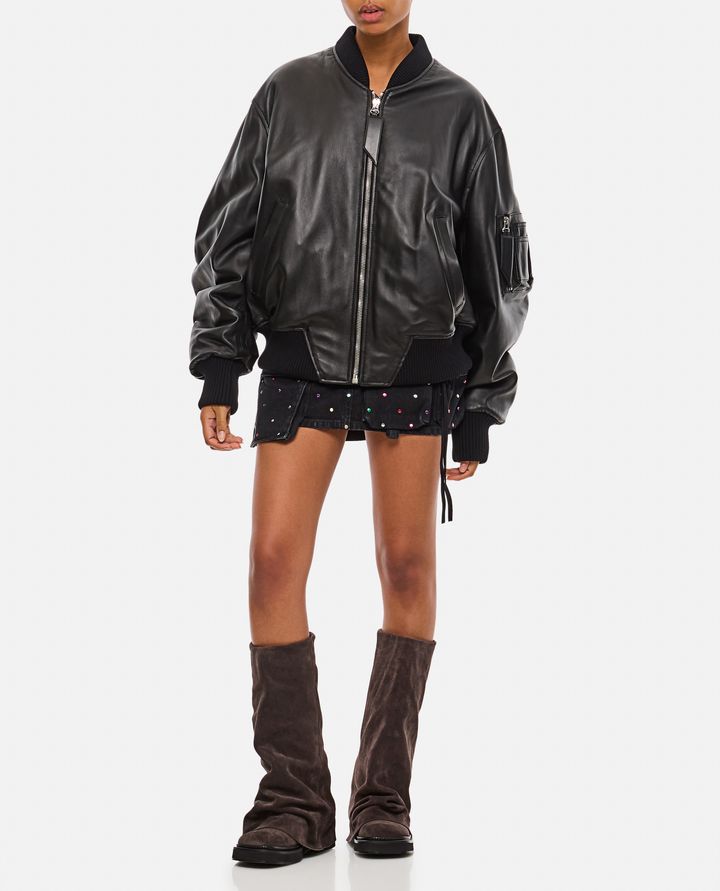 The Attico ANJA BOMBER IN PELLE Offerta per la Festa della Mamma
