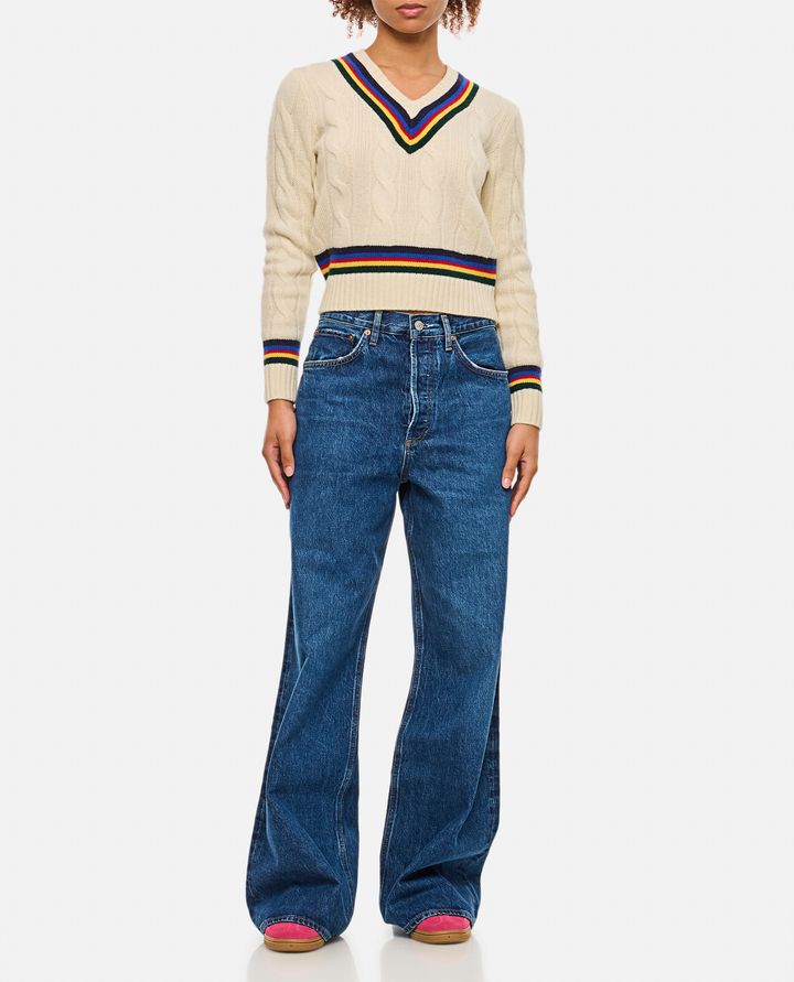 Polo Ralph Lauren MAGLIA A V CON TRECCE Liquidazione