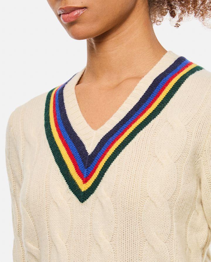 Polo Ralph Lauren MAGLIA A V CON TRECCE Liquidazione