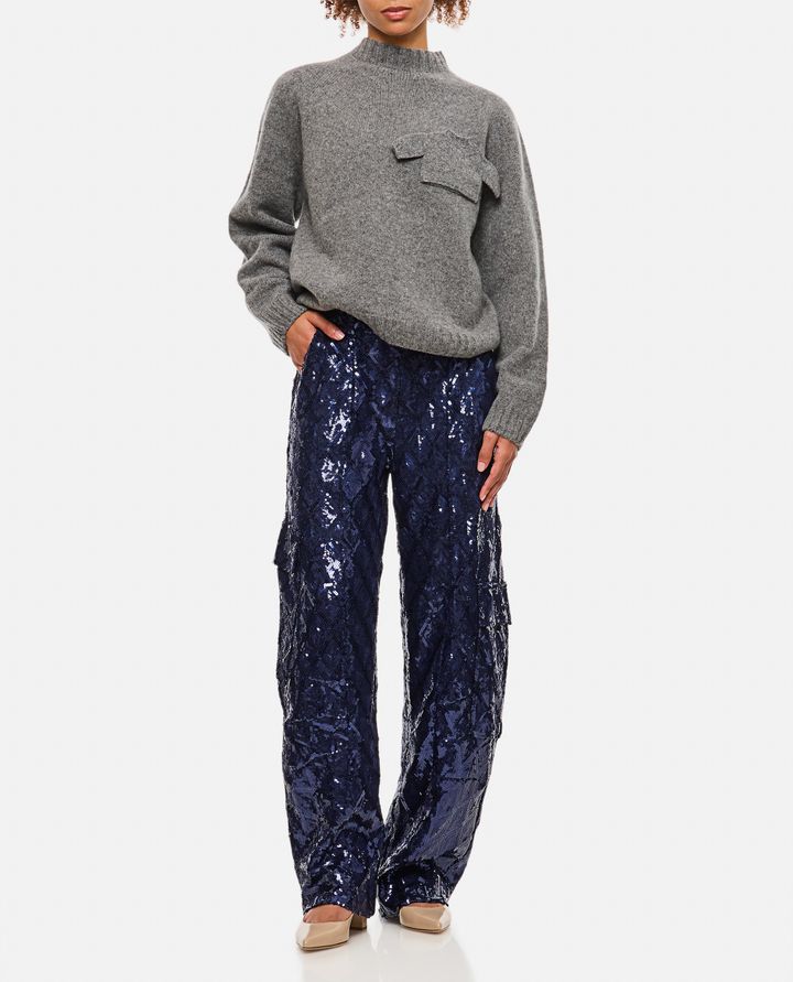 Rotate Birger Christensen PANTALONI CARGO CON PAILLETTES Rilascio limitato