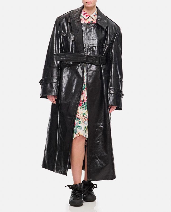 Sportmax ALFEO TRENCH IN PELLE Fino al 55% di sconto