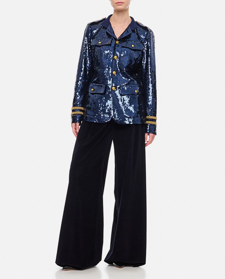 Max Mara GILLY PANTALONI AMPI IN VELLUTO Economico