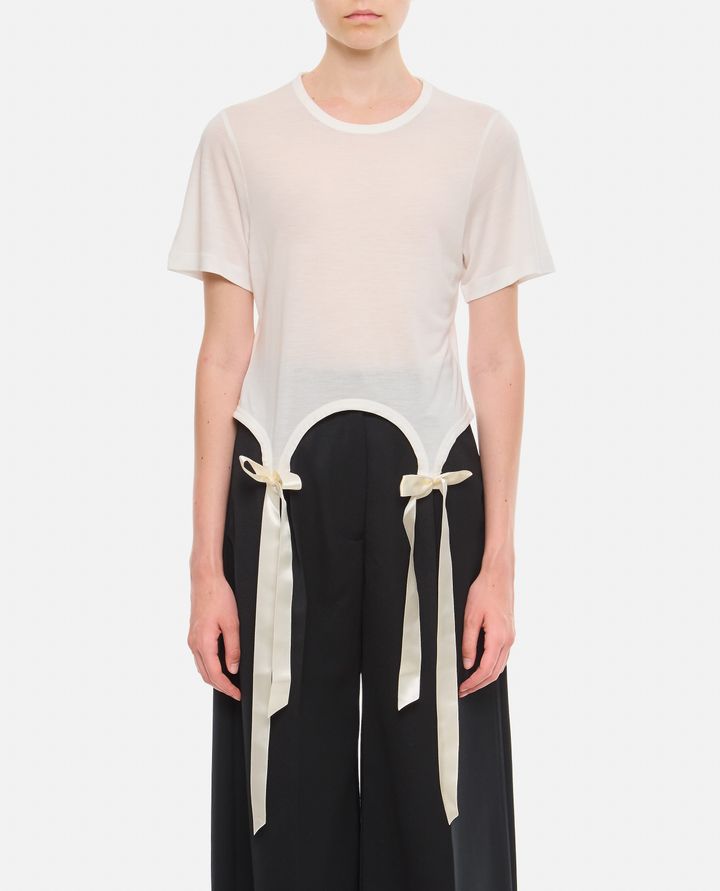 Simone Rocha T-SHIRT CON FIOCCHI Black Friday Prezzi