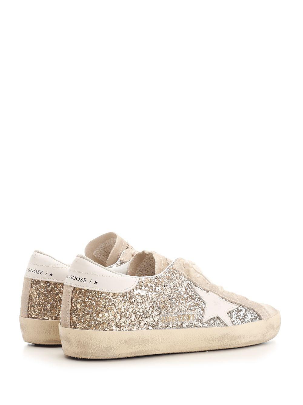 Al Duca D'Aosta Golden Goose Sneakers "Super Star" glitter Trasporto libero internazionale