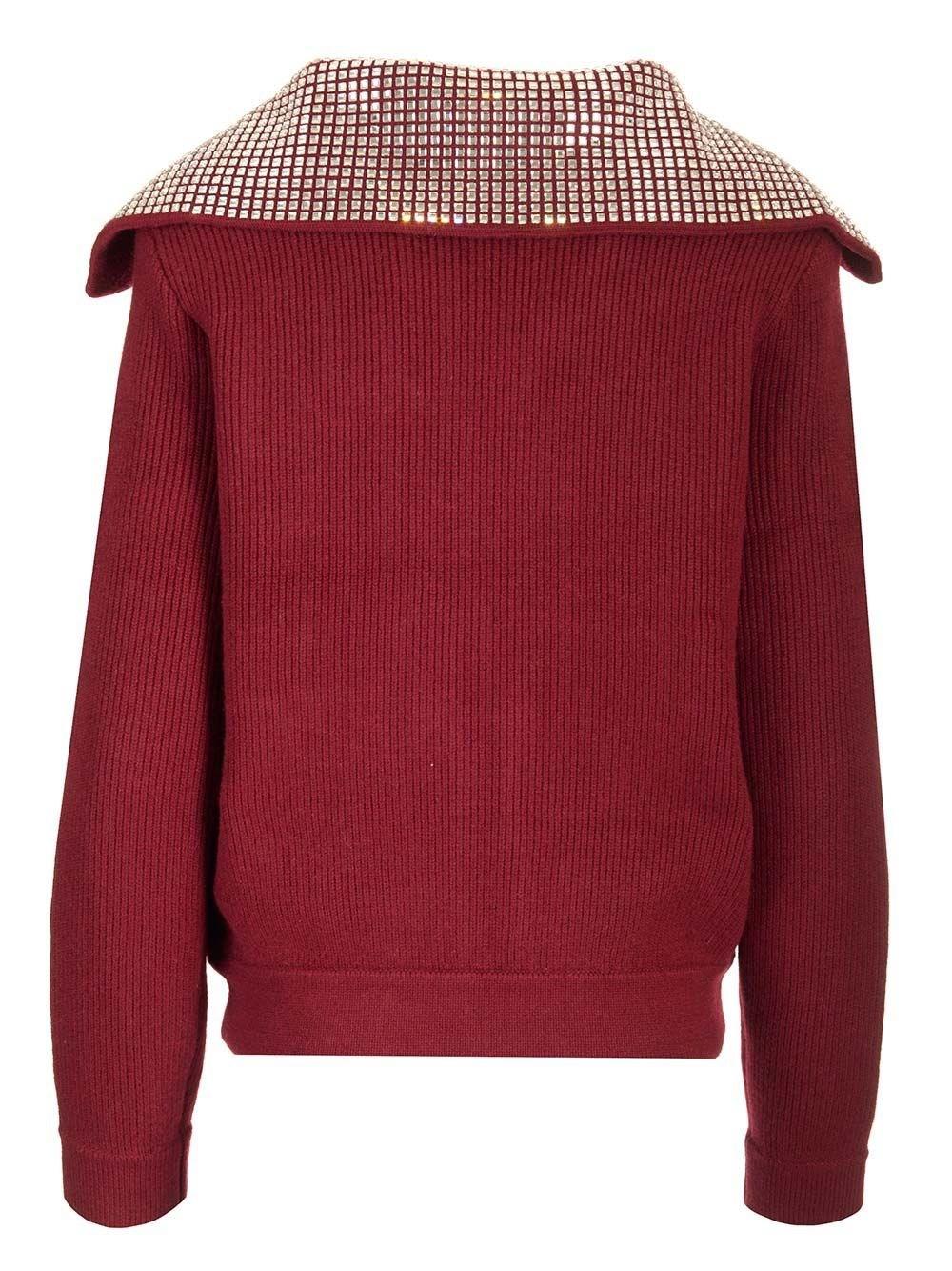 Al Duca D'Aosta Self-portrait Cardigan con collo oversize Esporta salva