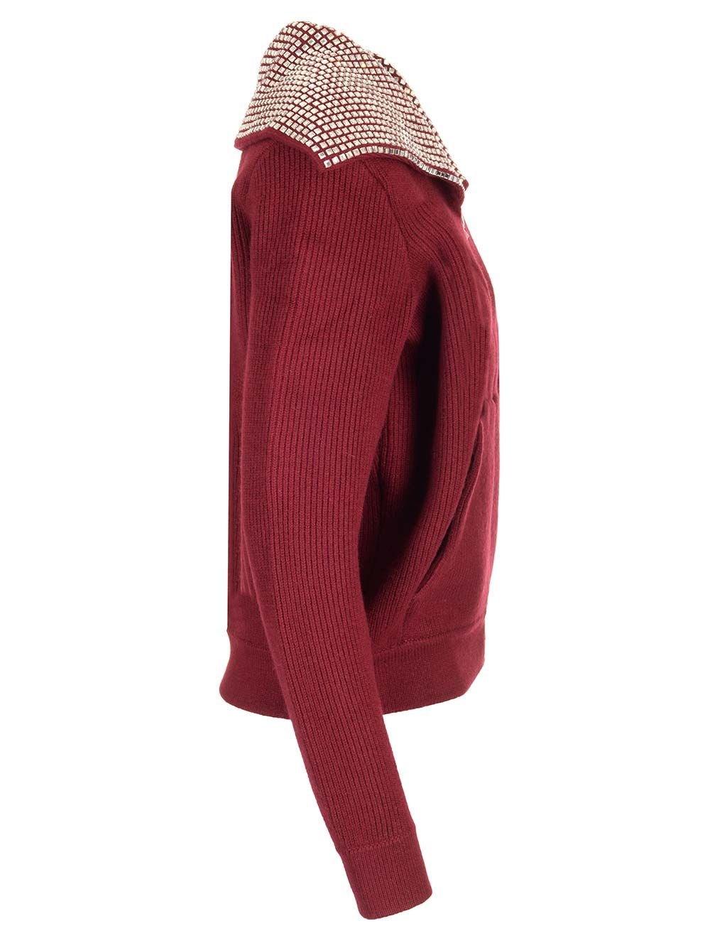 Al Duca D'Aosta Self-portrait Cardigan con collo oversize Esporta salva
