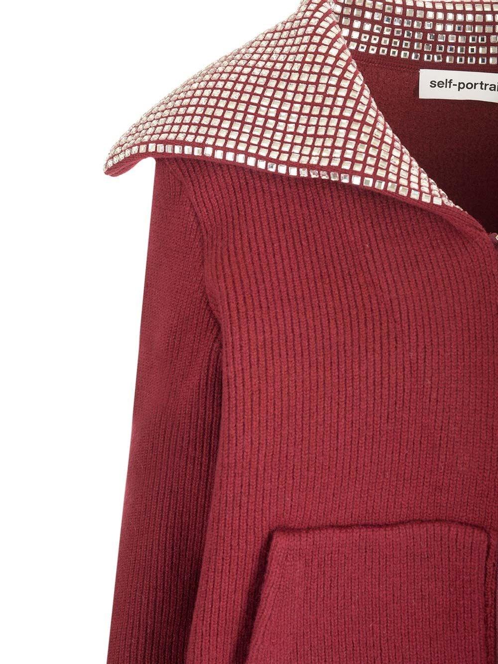 Al Duca D'Aosta Self-portrait Cardigan con collo oversize Esporta salva