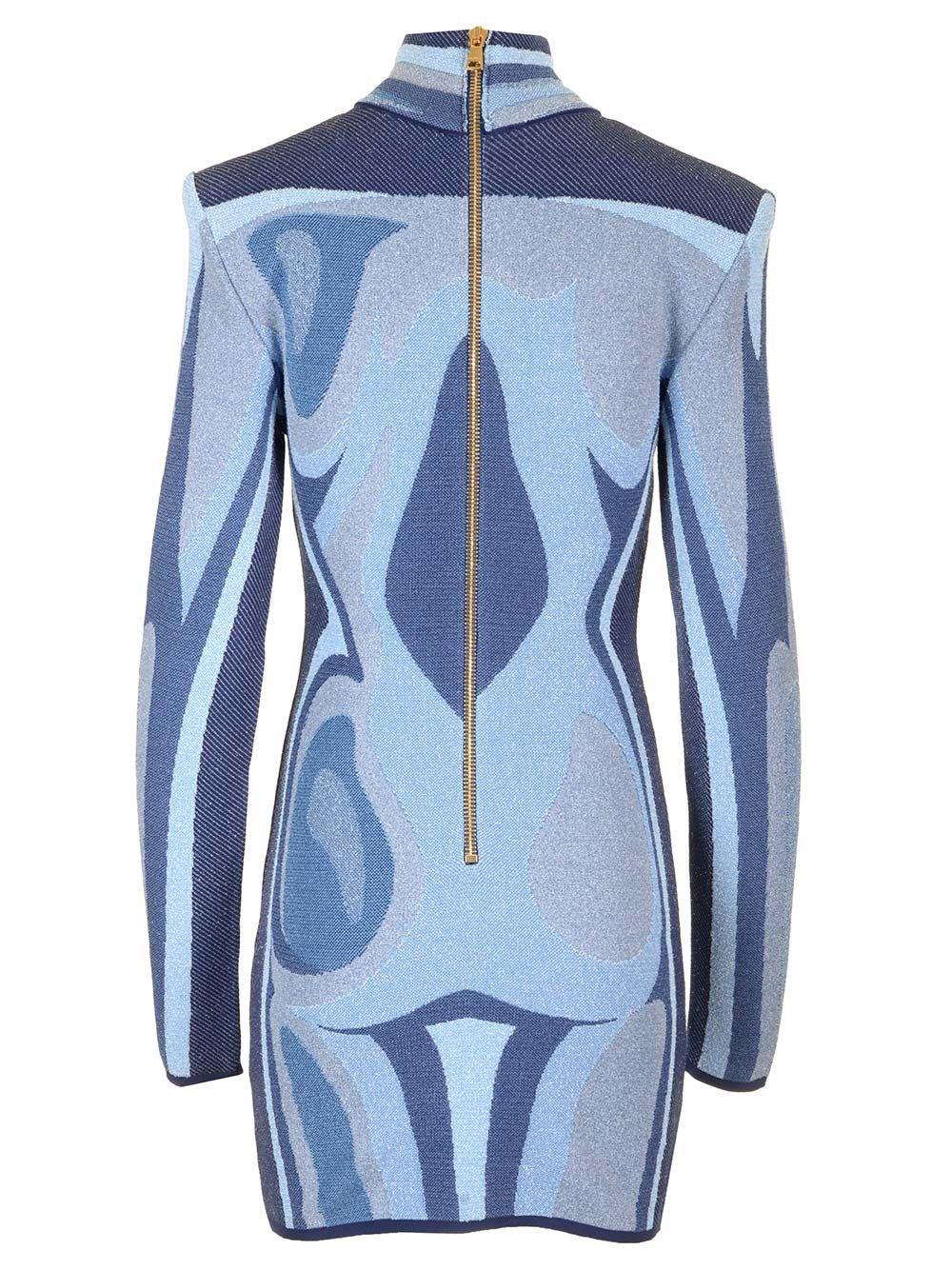 Al Duca D'Aosta Balmain Mini abito in maglia jacquard Vendita