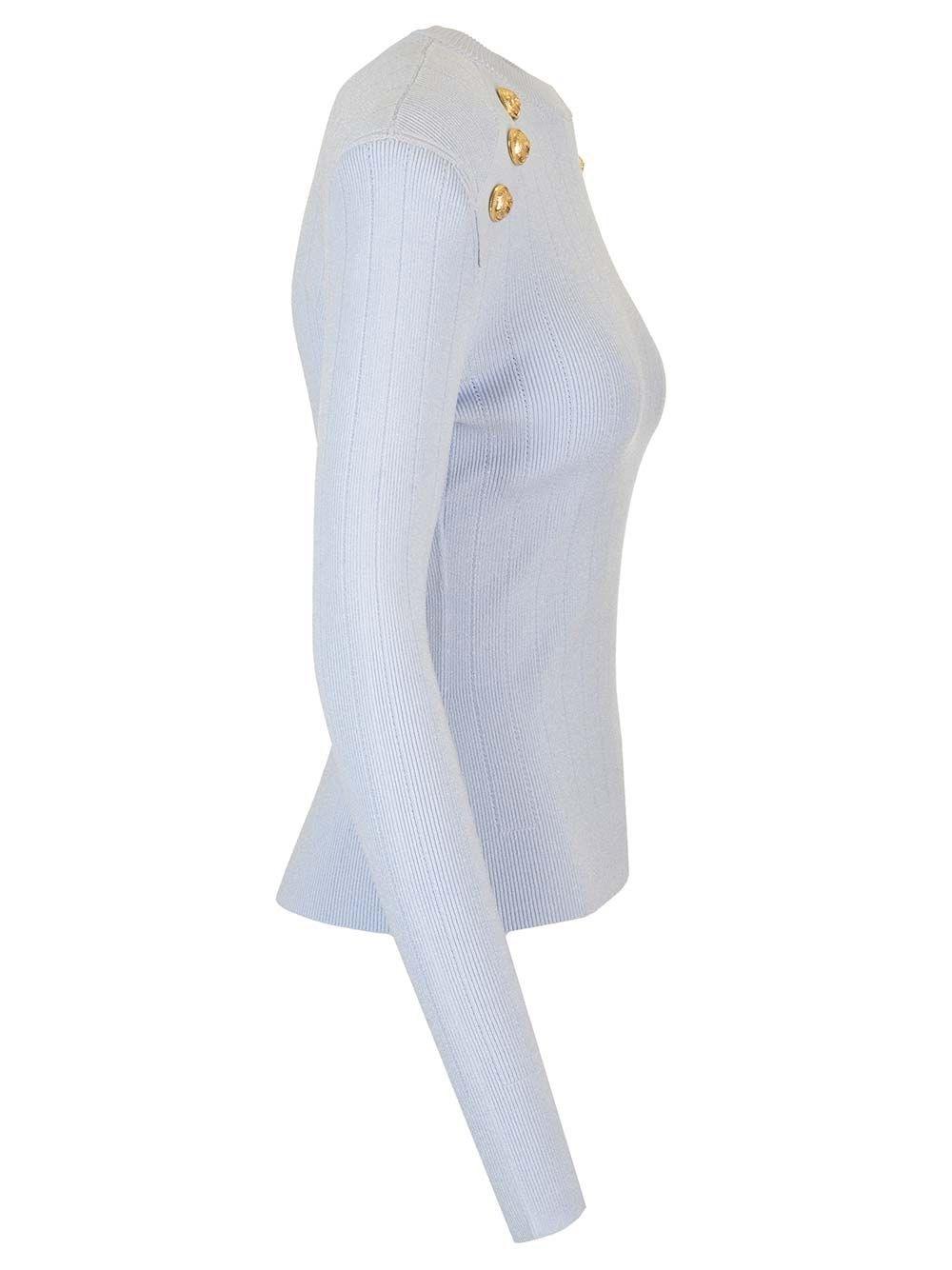Al Duca D'Aosta Balmain BUTTON-TRIMMED TURTLENECK SWEATER Promozione