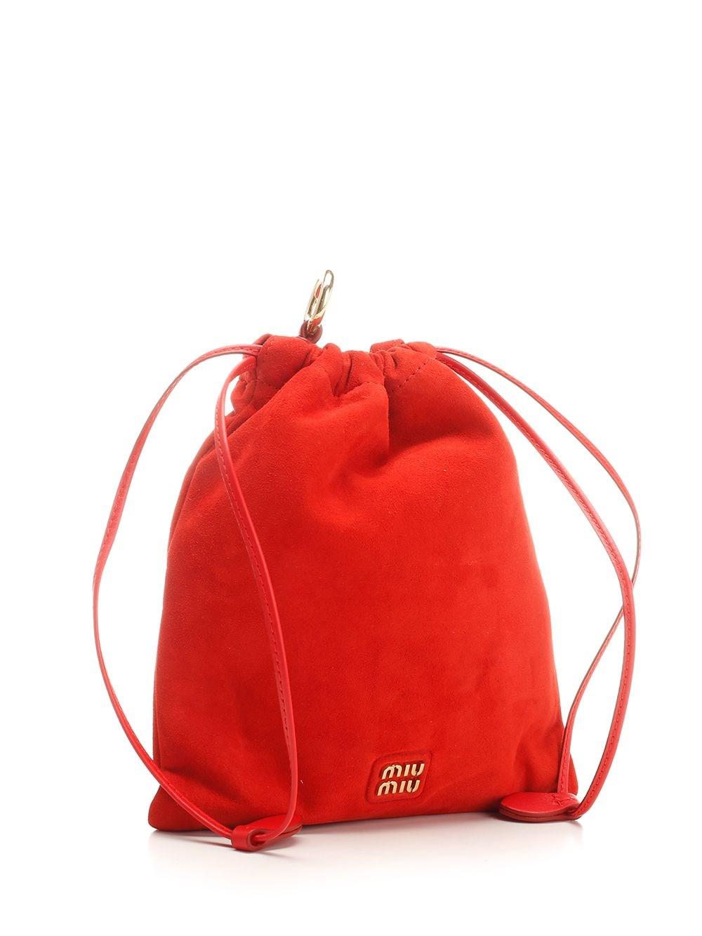 Al Duca D'Aosta Miu Miu Pouch in pelle scamosciata Negozio