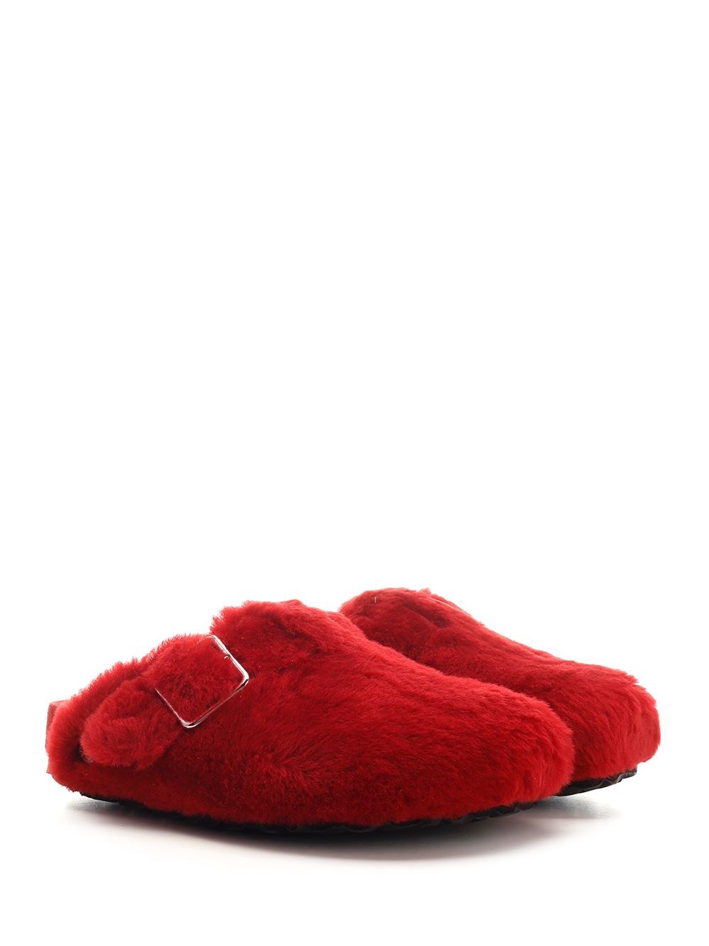 Al Duca D'Aosta Birkenstock 1774 Sabot "Boston" in shearling rosso Nuova