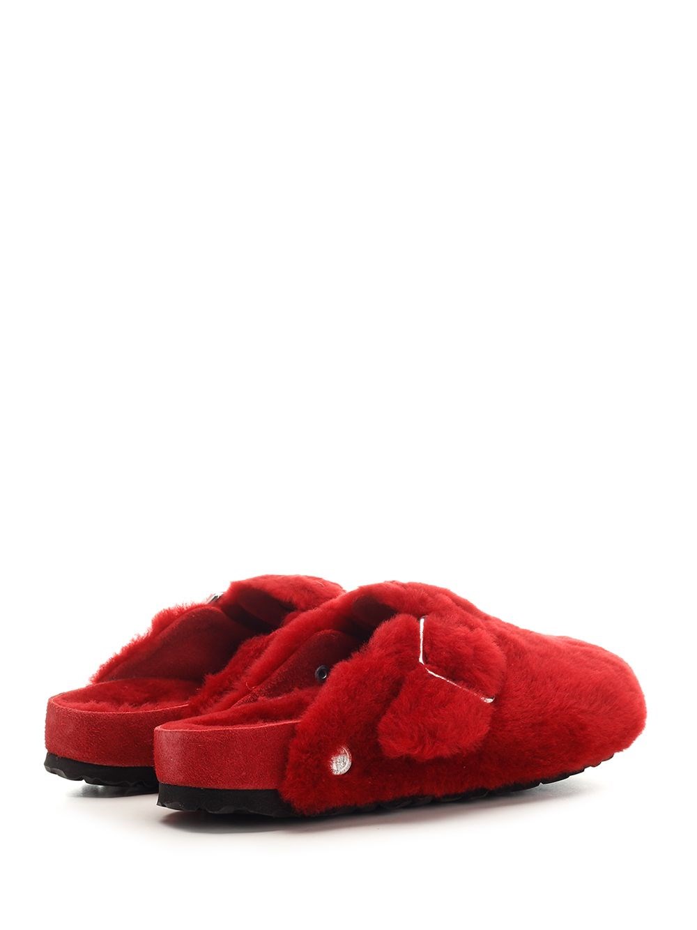 Al Duca D'Aosta Birkenstock 1774 Sabot "Boston" in shearling rosso Nuova