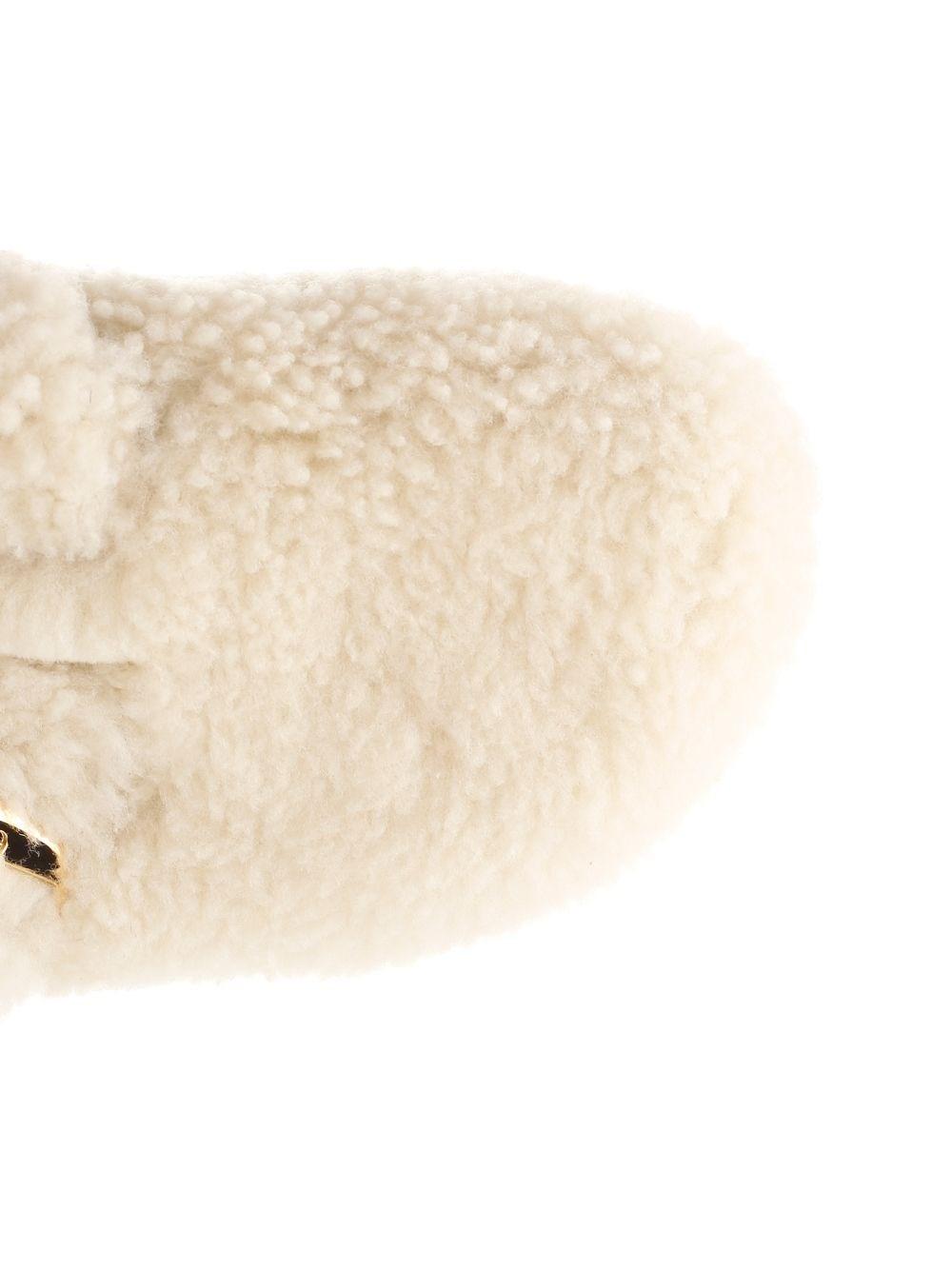 Al Duca D'Aosta Birkenstock Slipper "Boston Big Buckle" in shearling Sconto di tempo limitato