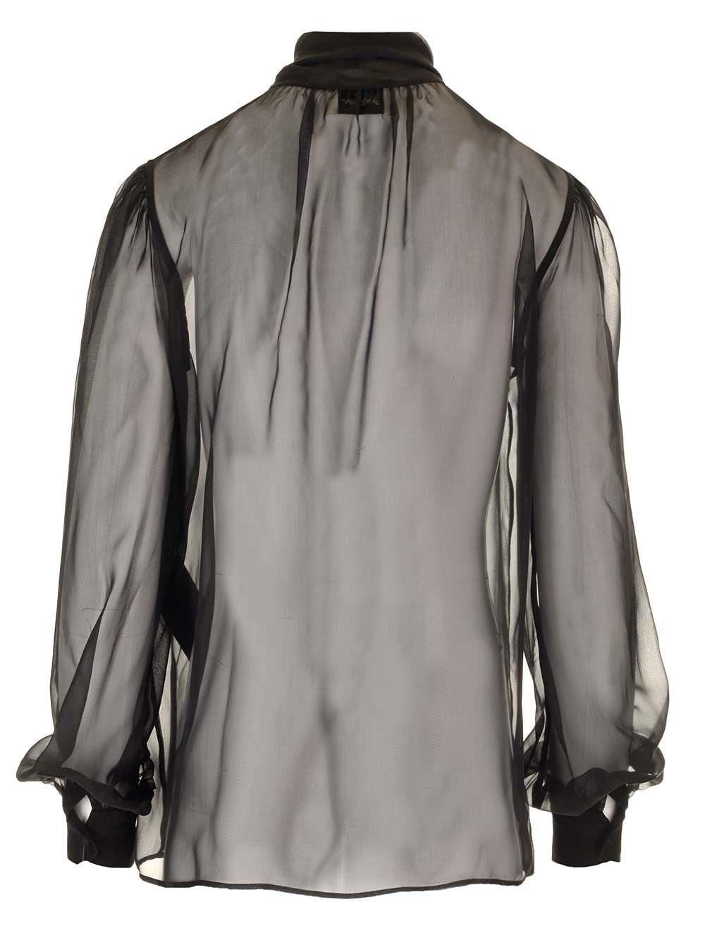 Al Duca D'Aosta Saint Laurent Blusa in mussola di seta Offerta natalizia