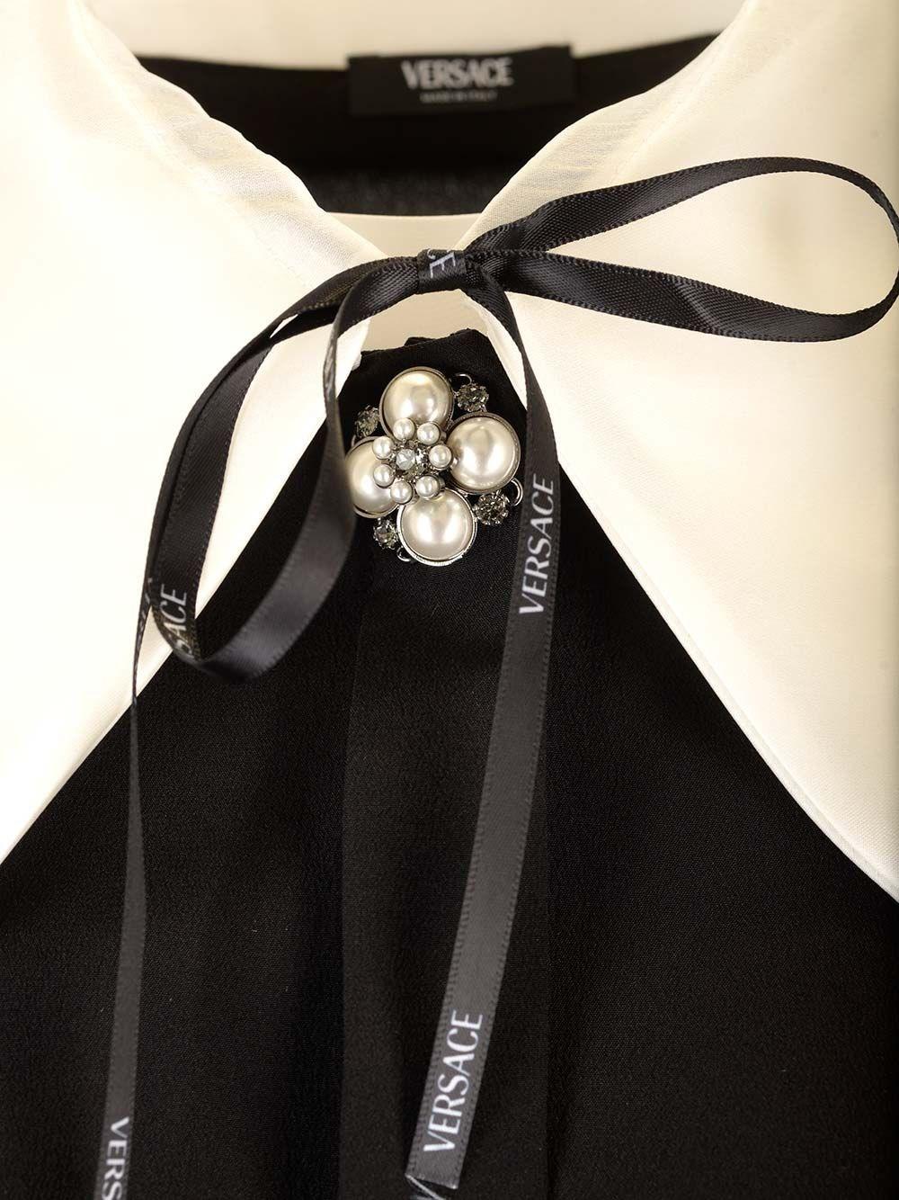 Al Duca D'Aosta Versace Blusa in crepe de chine Offerta per la Festa della Mamma