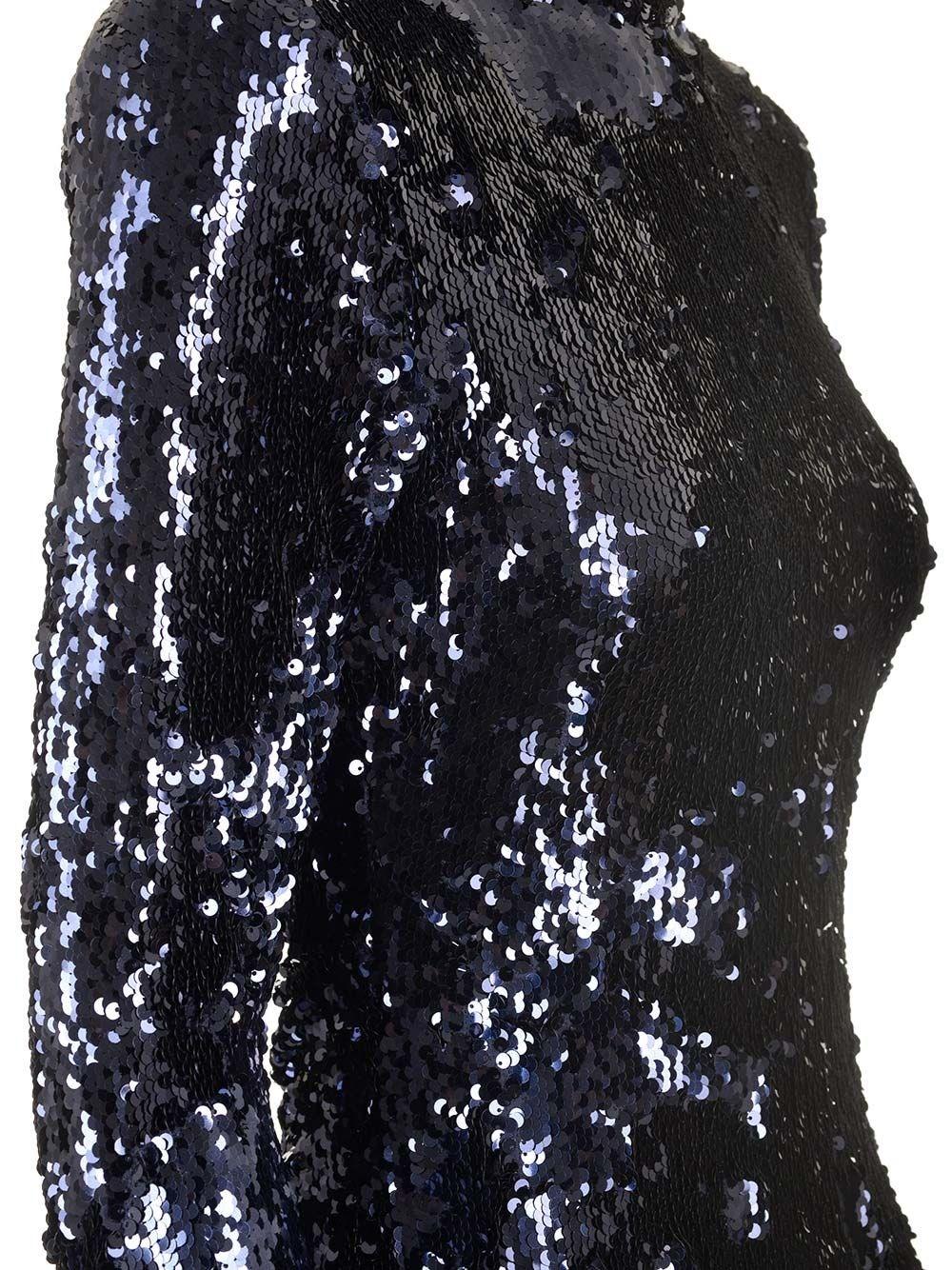 Al Duca D'Aosta Rotate Abito in paillettes blu Prezzo Ridotto
