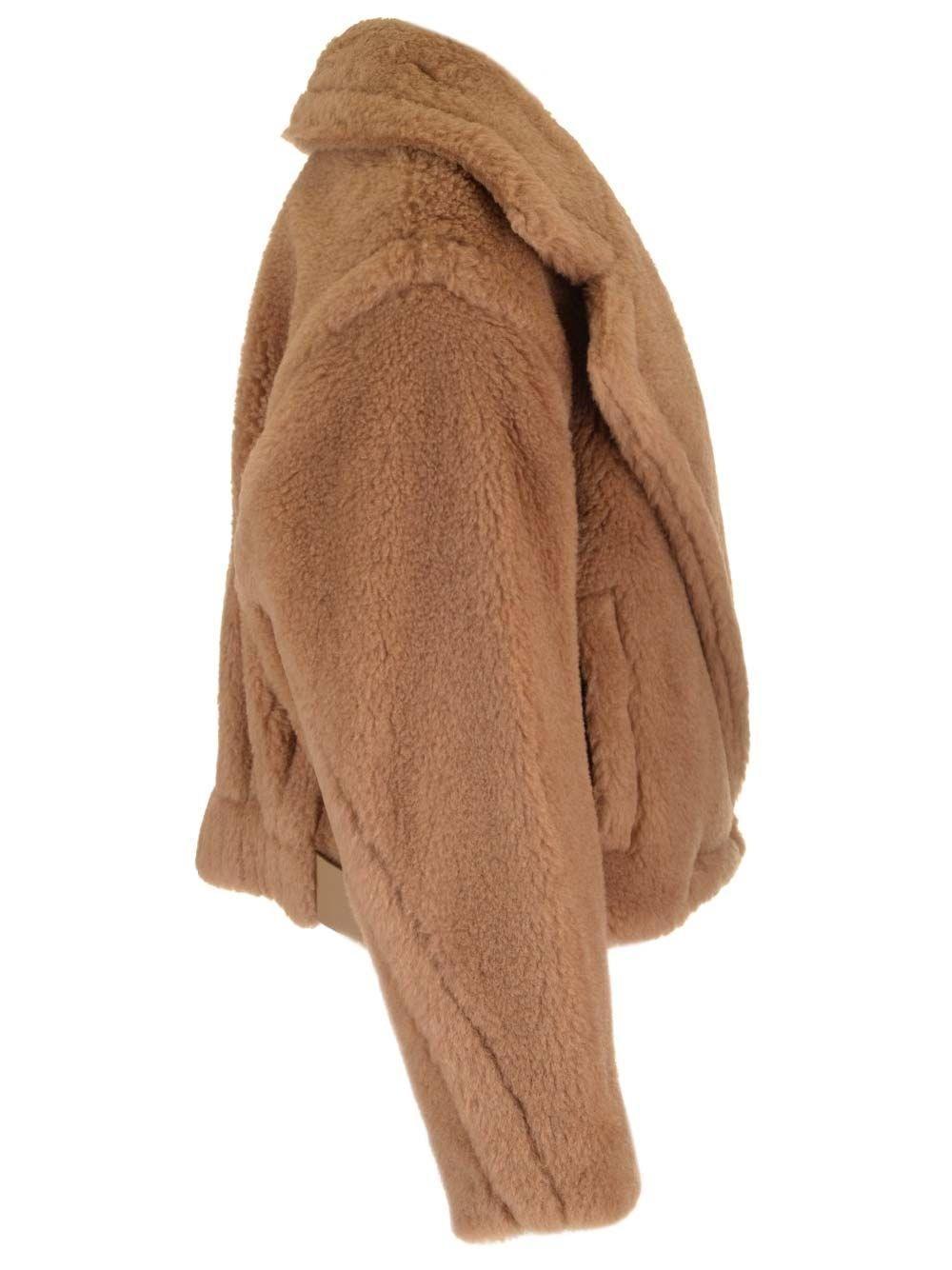 Al Duca D'Aosta Max Mara LOOK 24 - GARDONE TEDDY BIKER SILK CAMEL Fornitura limitata
