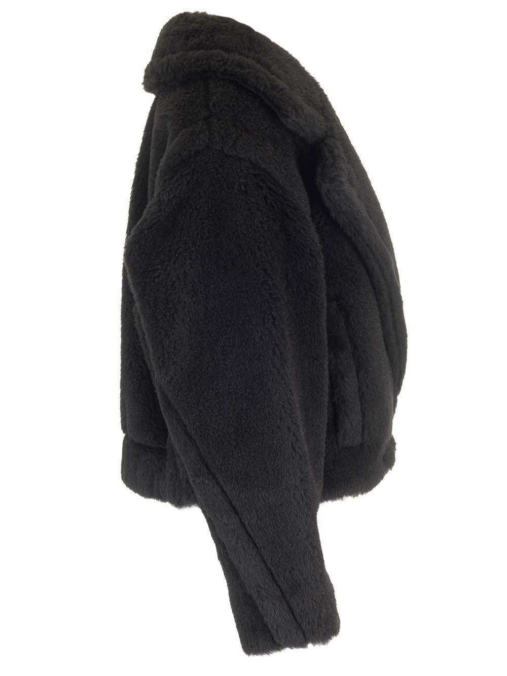 Al Duca D'Aosta Max Mara Giubbotto crop in tessuto Teddy Vendite stagionali