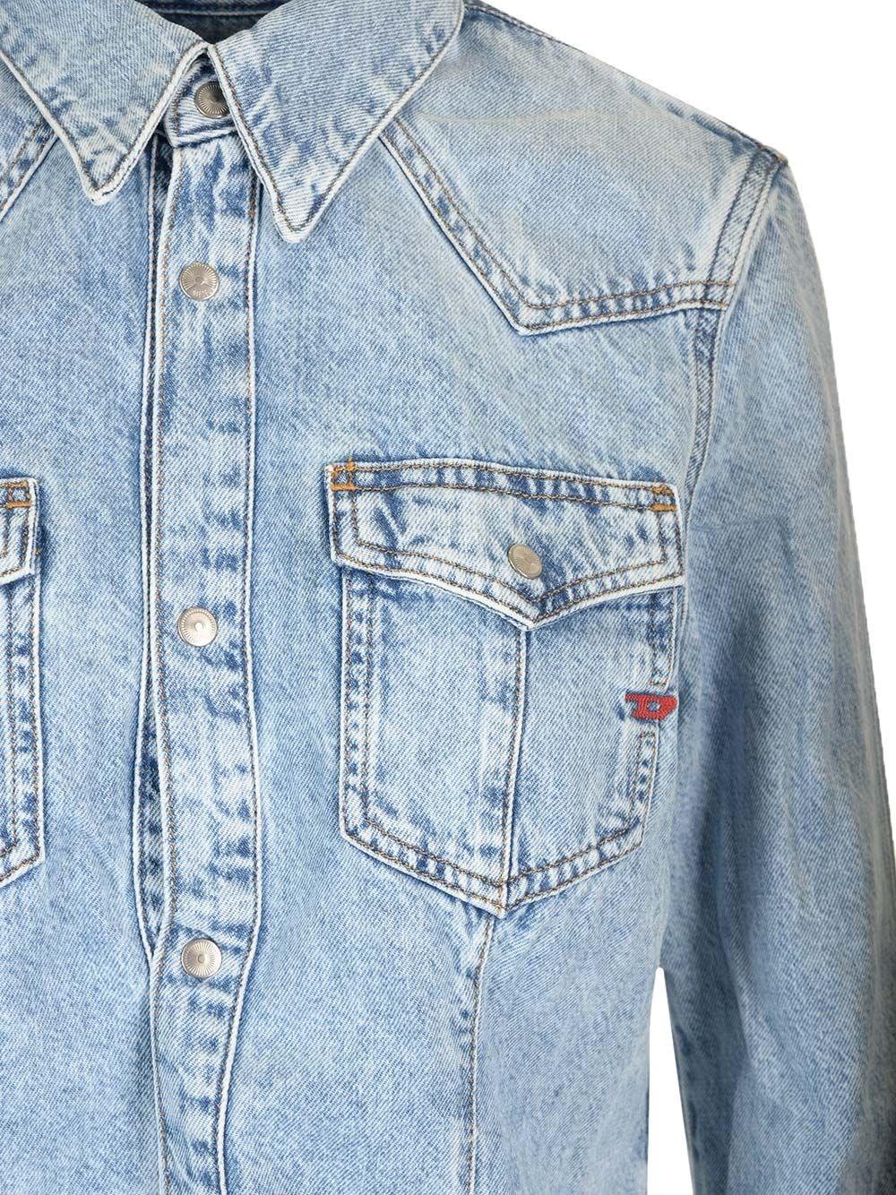 Al Duca D'Aosta Diesel Camicia western in denim Liquidazione