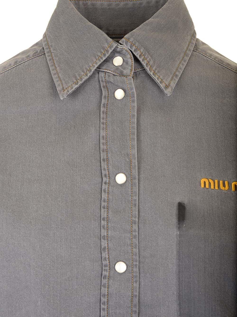 Al Duca D'Aosta Miu Miu Camicia in chambray Prezzo basso