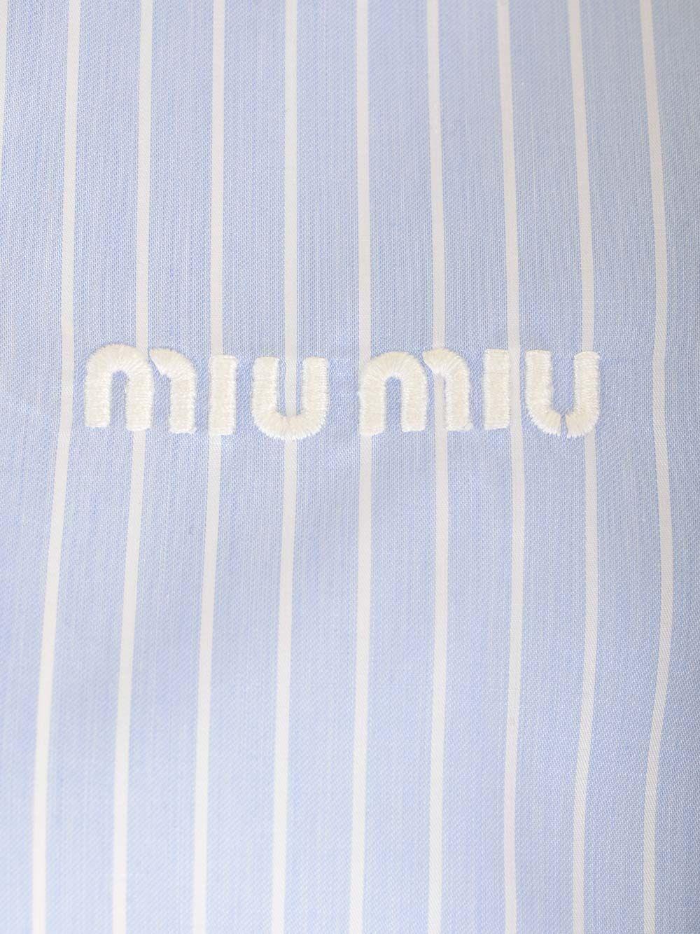 Al Duca D'Aosta Miu Miu Camicia in cotone a righe Promozione temporanea