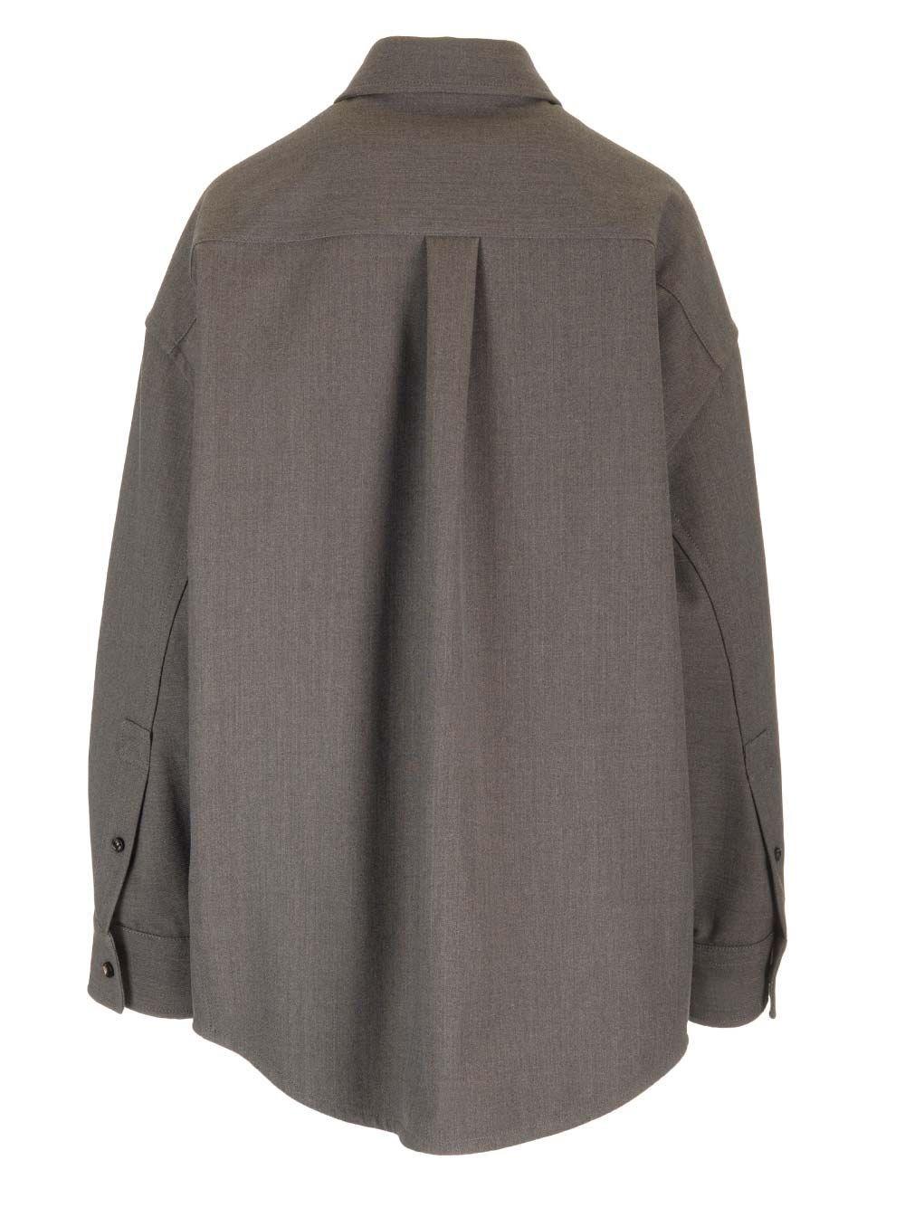 Al Duca D'Aosta Bottega Veneta Overshirt in lana leggera stretch In vendita