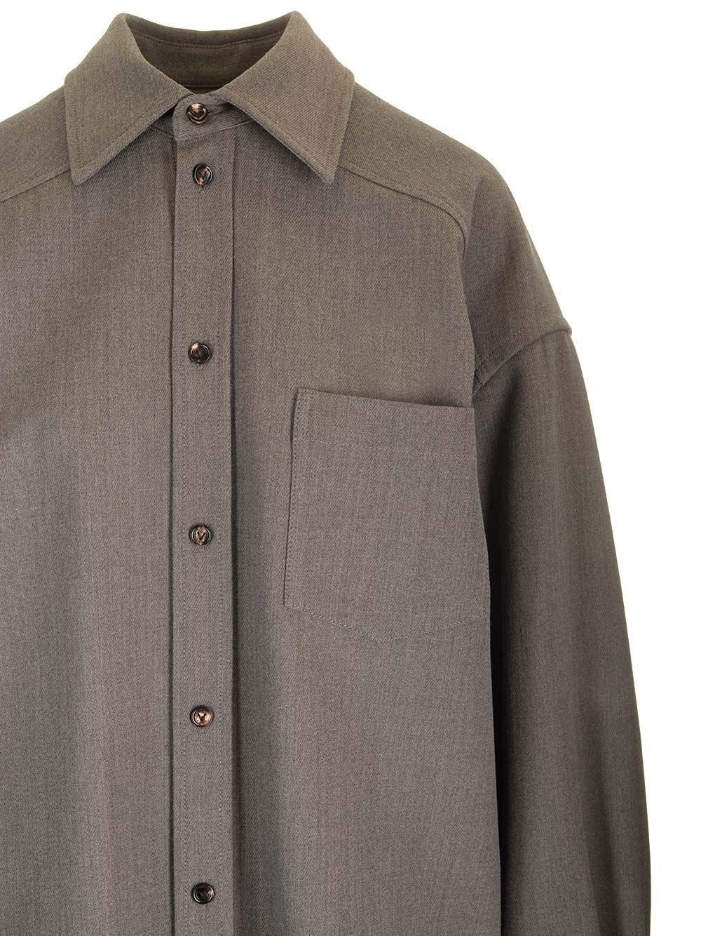 Al Duca D'Aosta Bottega Veneta Overshirt in lana leggera stretch In vendita