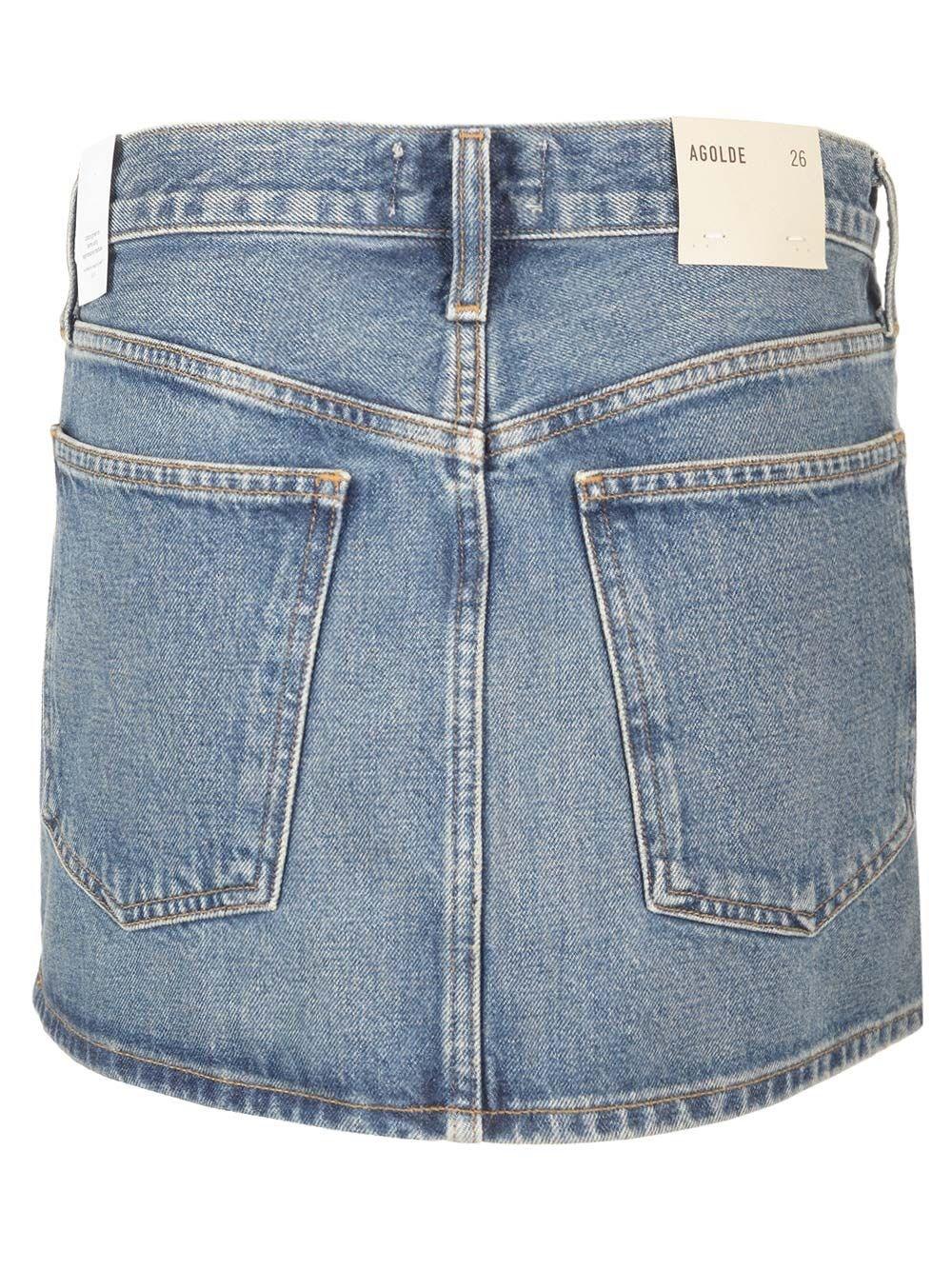 Al Duca D'Aosta Agolde Mini gonna denim Saldi Di Fabbrica