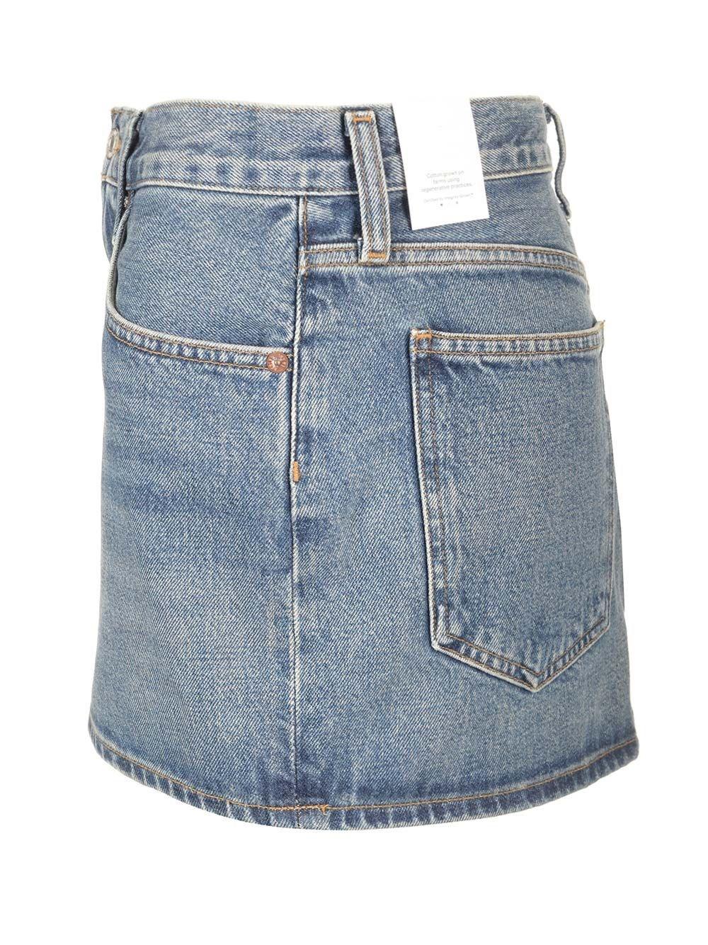 Al Duca D'Aosta Agolde Mini gonna denim Saldi Di Fabbrica