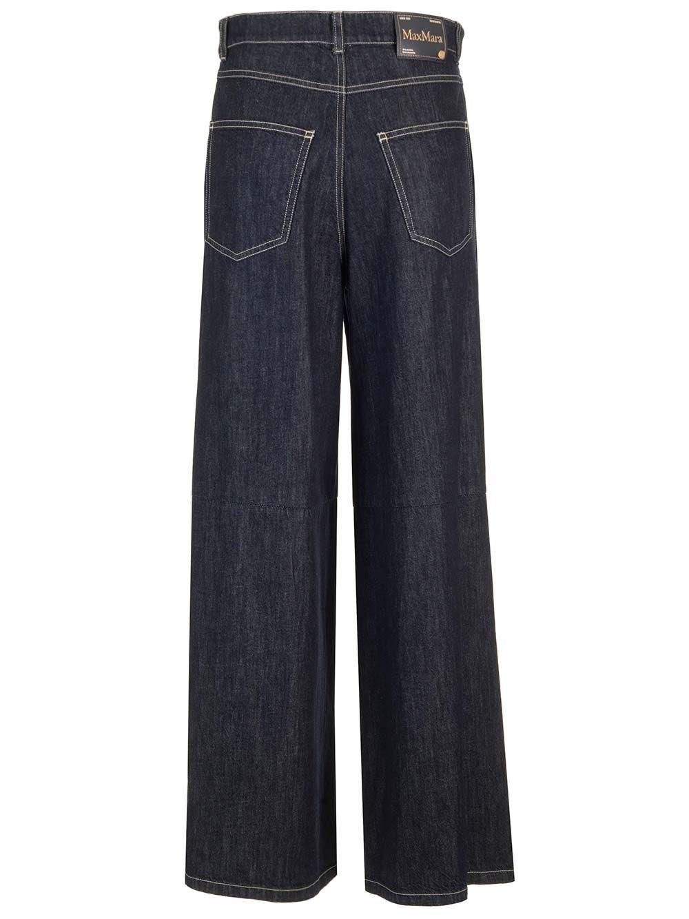 Al Duca D'Aosta 's Max Mara Pantalone "Priamo" wide leg in denim Bestseller