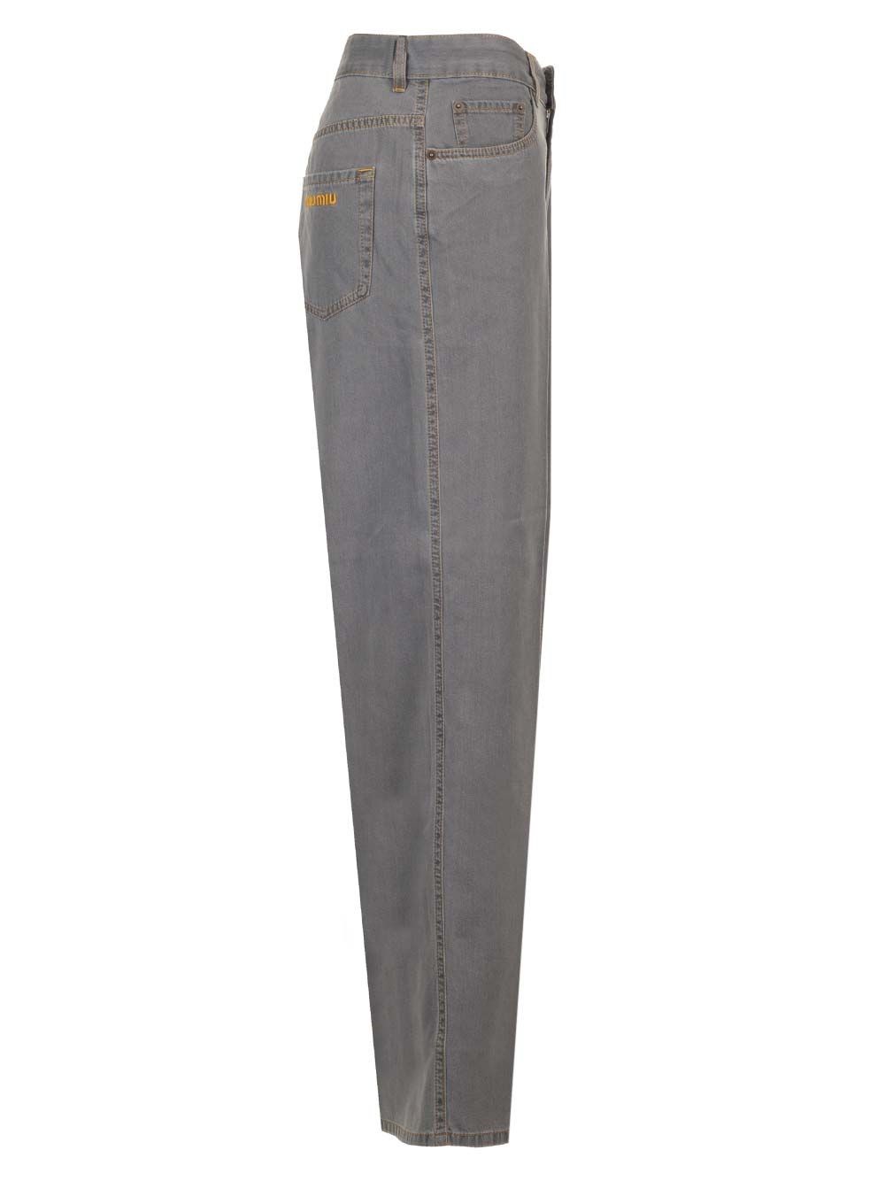 Al Duca D'Aosta Miu Miu Pantaloni in denim chambray Liquidazione