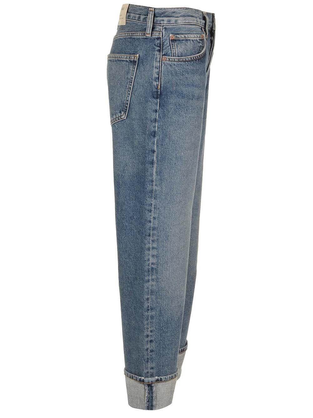 Al Duca D'Aosta Agolde Jeans "Fran" con risvolto Latest stili