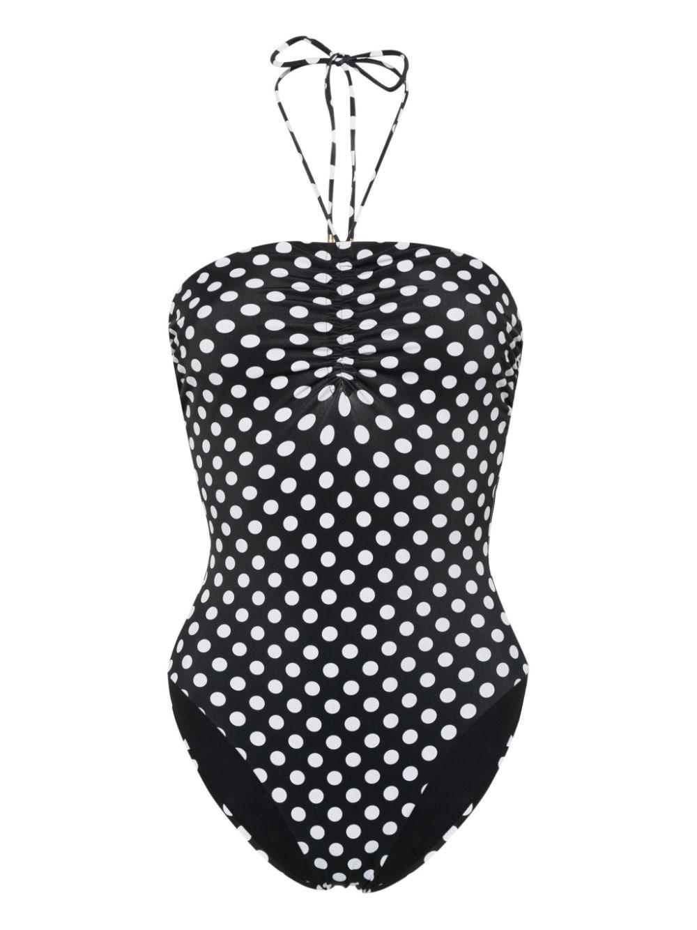Al Duca D'Aosta Saint Laurent Costume da bagno bustièr a pois Online