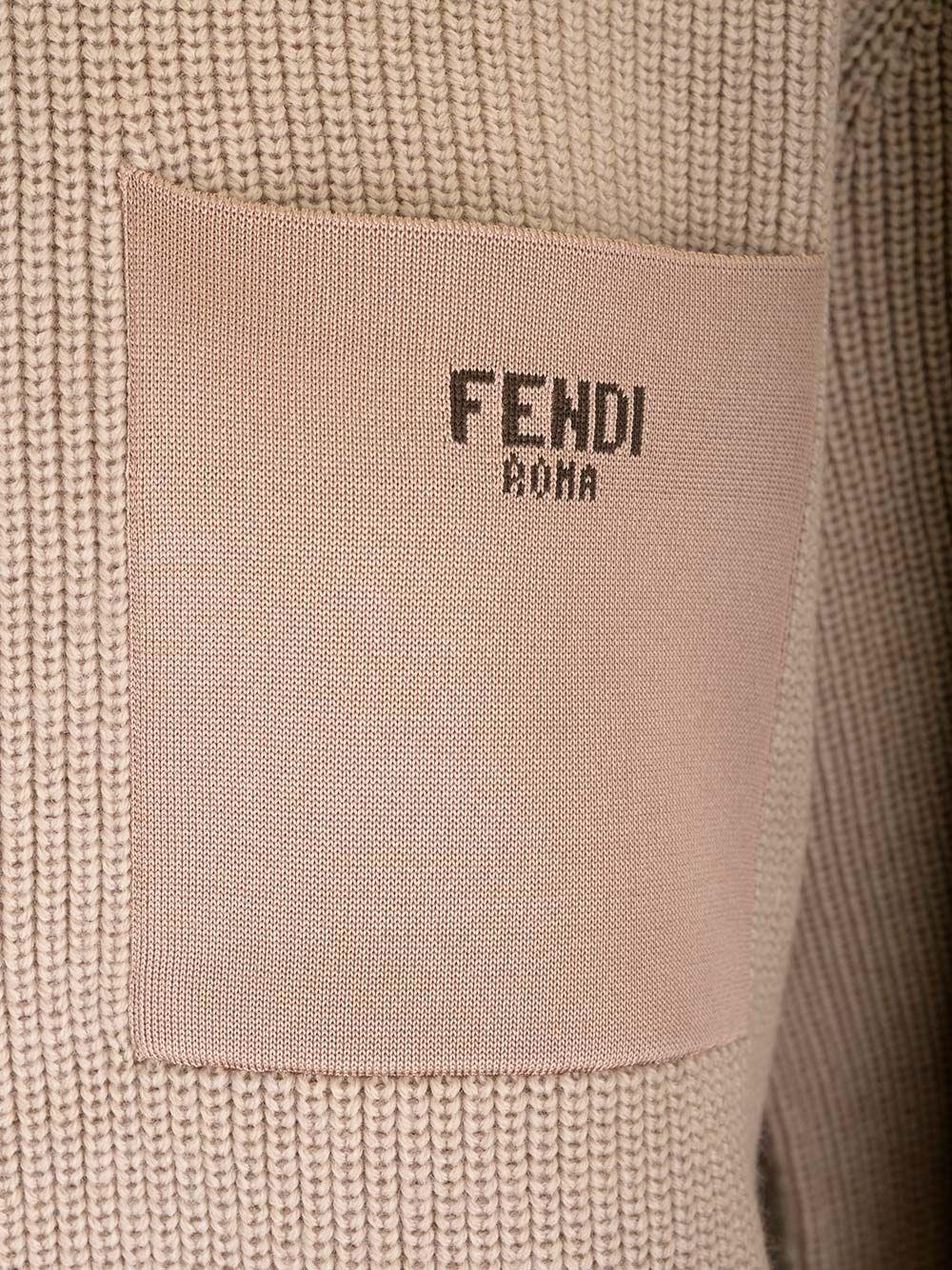 Al Duca D'Aosta Fendi Maglia a coste in lana Nuova