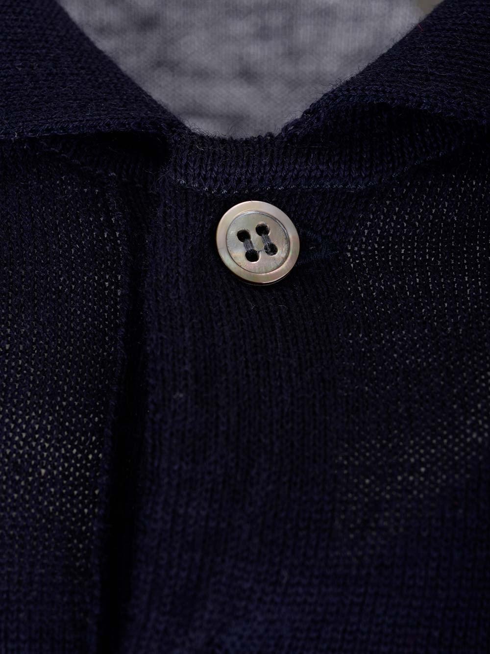 Al Duca D'Aosta Comme Des Garcons Play EX-P1N094 NAVY POLO NECK SHORT SLEEVES COTT POLO Fornitura limitata