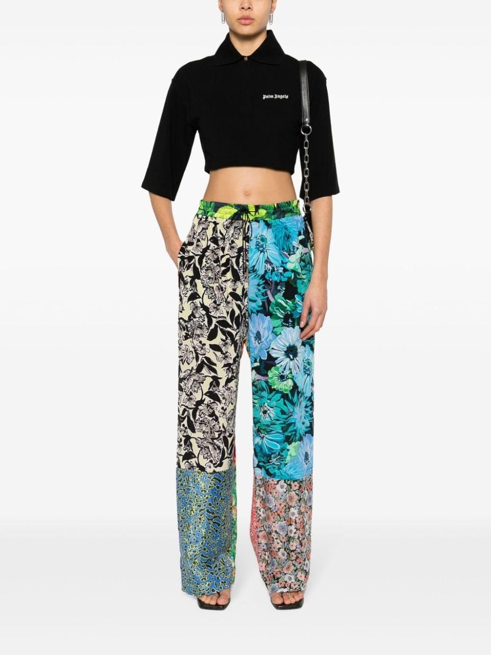 Al Duca D'Aosta Palm Angels Polo cropped in cotone Offerta esclusiva