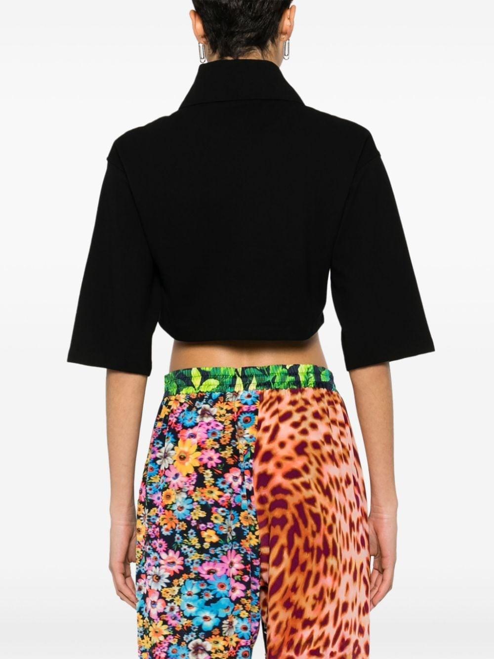 Al Duca D'Aosta Palm Angels Polo cropped in cotone Offerta esclusiva