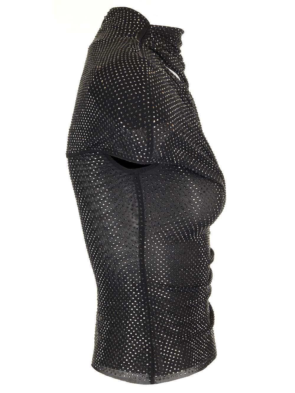 Al Duca D'Aosta Self-portrait Top in mesh Black Friday