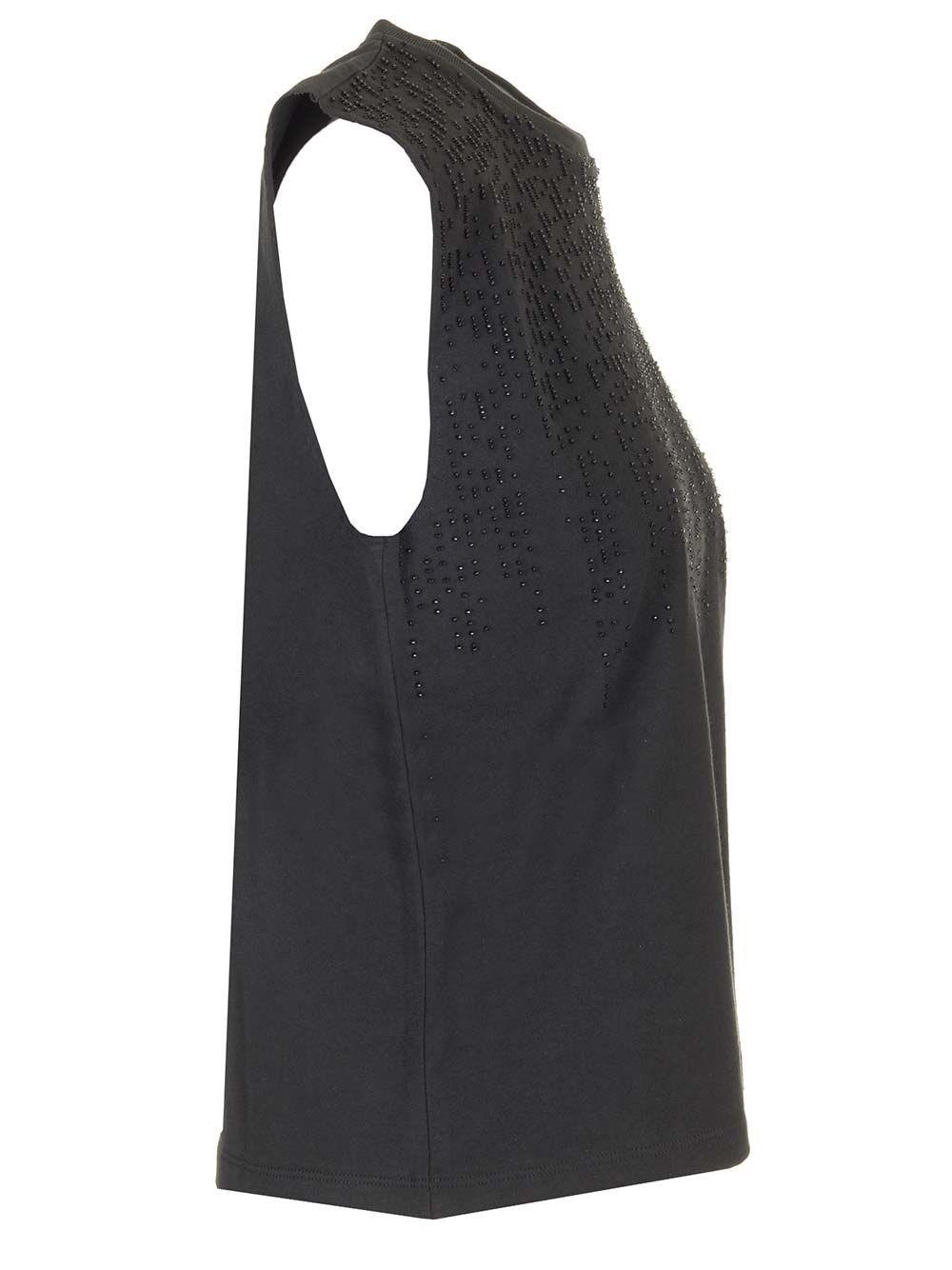 Al Duca D'Aosta Golden Goose Top in cotone con perline Cyber Monday