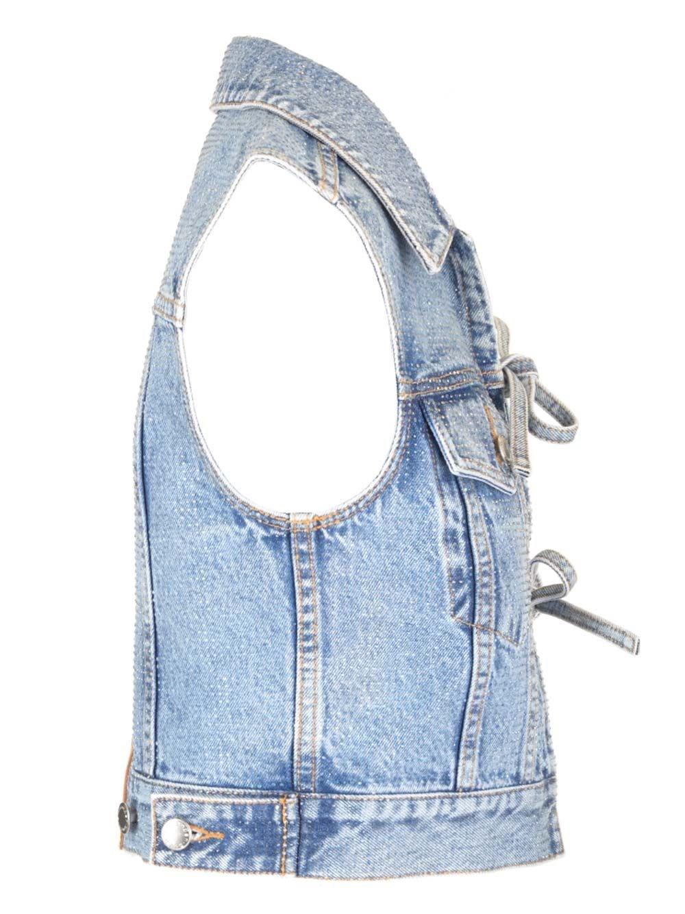 Al Duca D'Aosta Alexander Wang Gilet in jeans chiaro Offerta natalizia
