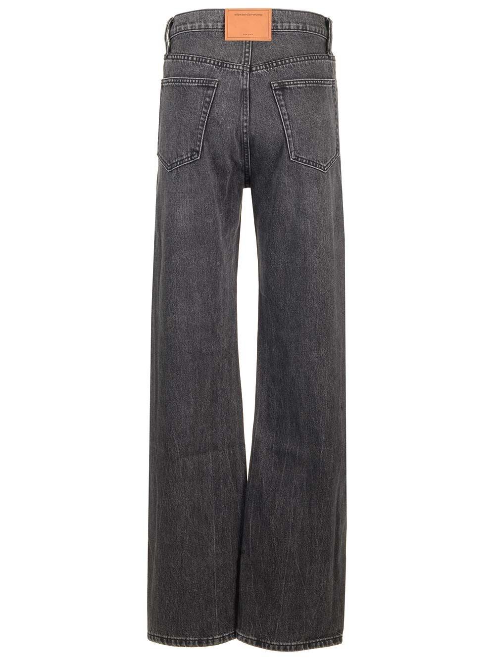 Al Duca D'Aosta Alexander Wang Jeans con patch logo Fino al 50% di sconto