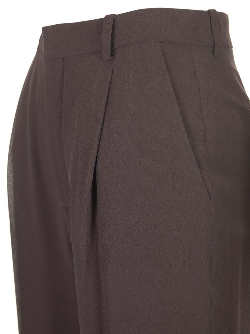 Al Duca D'Aosta Saint Laurent Pantaloni in crêpe di seta Nuovo