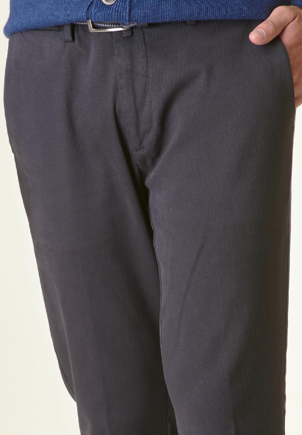 ﻿Angelico Pantalone blu navy armatura cotone slim Spedizione Gratuita